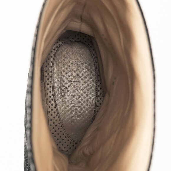 Chanel Black Perforated Leather Sneaker Boots - Picture 11 of 12